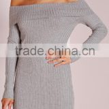 bardot mini jumper dress grey