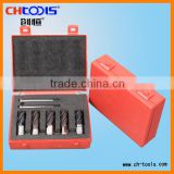 HSS coating core drill set with red plastic box