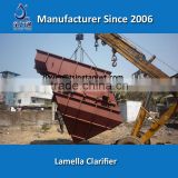Inclined plate lamella tube settler for river water clarifying