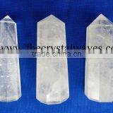 Crystal Quartz C Grade Wholesale Pencil 6 to 8 Facets Single Terminated Point Khambhat Gujarat India Crystal Waves