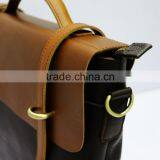 New Multifunctional Notebook Briefcase Cowhide Leather Men's Shoulder Bag thumbnail-3
