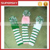 F552 Custom Handknit Hybrid Golf Club Covers Stripe Pattern thumbnail-1