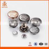 Custom Jeans Rivets Buttons Logo Made Metal Buttons for Jeans