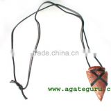 Hand Made 2inch Agate Arrowhead Necklace Gemstone : Arrowhead Indian Arrowhead Supplies