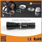 Wholesale Aluminum Waterproof 10w Zoom Dimmwer Led Flashlight