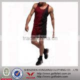 high quality men tank top and short fitness wear