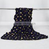Black and Gold Polka Dot Baby Blanket Baby Bedding Blanket Nursery Black and Gold thumbnail-3