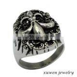 Enamel Fleur de Lis Stainless Steel Finger Ring Designs Men