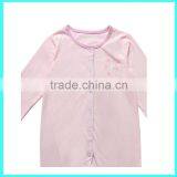 Wholesale Infant Pink Cute & Soft Long Sleeve Solid Colour Baby Romper thumbnail-2