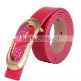Womens Flower Alloy Buckle Leather Waist Belt thumbnail-3