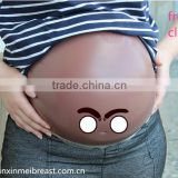 silicone fake maternity belly 4000g brown soft lifelike adhesive backside for crossdress pregnancy belly free gift clothbag
