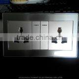 Top Grade Wall Switch, uk Style Twin 13a Switch With Socket