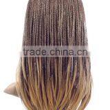 Blonde Kinky Twist Afro Braided Wig Lace Front African Box Micro Braid Wig thumbnail-4