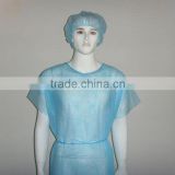 PP blue non-woven hospital patient gowns