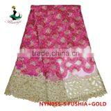 Haniye 2016 Wholesale African Tulle Lace Fabrics/net Lace Fabrics for Party/NYN55 thumbnail-5