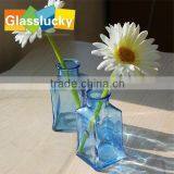 Wholesale Sprayed Colored Blue Glass Vases for Home Decor thumbnail-1