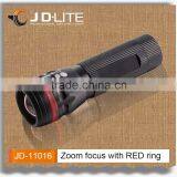 240 Lumens Focus Flashlight With RED Signal Ring Oem Flashlight Hunting Flashlight