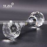 Zinc Alloy Base Clear Polished Chrome Glass Door Lock Handle