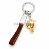 Newest Design Popular Metal Leather Carabiner Keyring thumbnail-4