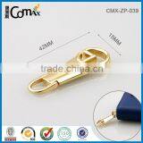 Electroplated Swivel Shiny Light Gold Custom Metal Zipper Puller thumbnail-1