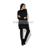 Pretty Steps 2015 Fashion Long Sleeve Black Long Winter Pullover Women Loose Sweater Tops thumbnail-2