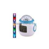 Hot Custom Personalized Children Room Sky Star Night Light Projector Alarm Clock With Sleeping Music and Thermometer Factory thumbnail-5