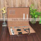 China Factory Wholesale Custom High-grade PU Leather Storage Box, Brown Box