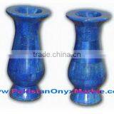 Pakistani Best Price FLOWER VASES LAPIS LAZULI HANDICRAFTS thumbnail-2