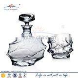 Set of 25 Oz. Clear Crystal Decanter and Six 10.14 Oz. Heavy-Base Whisky Glasses, Whiskey Tumblers, 1+6-Piece Set thumbnail-2