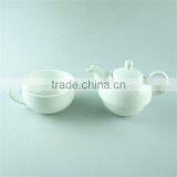 Stock Cheap White Ceramic Tea Cup Pot in One Hot Sale thumbnail-2