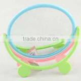 Colorful Round Plastic Double Sided With Double Round Foot Base Mirror thumbnail-6