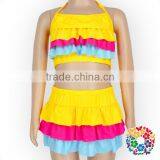 2017 New Arrival Summer Girls Colorful Ruffle Bikini Swimming Wear thumbnail-2