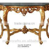Antique Gold Living Room Console Table Rococo Furniture thumbnail-2