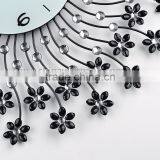 Flower Crystal Metal Wall Digital Clock thumbnail-2