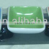 3pcs Colorful Ceramic Tapas Plate Dish With Wooden Base thumbnail-1
