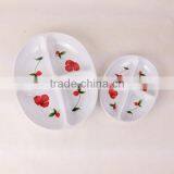 Fashion Design Holiday Seabeach Print Plastic Dip, Round Party Divided Plastic Plates thumbnail-6