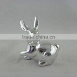 Funny Silver Ceramic Easter Bunny Decorations thumbnail-1