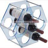 Customized New Transparent Acrylic Wine Bottle Rack thumbnail-5