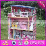 2016 New Design Children Home Play Toy Model Wooden Doll House Kits W06A214 thumbnail-4
