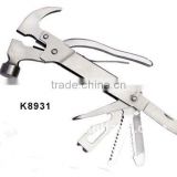 2014 new hardware multi tool wrench multi wrench stainless steel axe multi purpose hammer pocket rubber car tool K8931