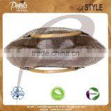 Jute Gift Bag With Round Handle for Weekend - Overall Print Shopping Tote - Cane Handle Bags thumbnail-4