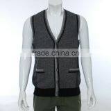 v Neck Sweater Vest Wholesale,slimming Vest for Men,Houndstooth Pattern Vest Knitting Machine for Sweater Vest thumbnail-2