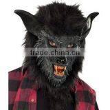 Black Hairy Werewolf Wolf Wolfman Scary Mask,balck Hairy Wolf Mask thumbnail-1