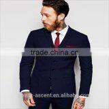 2016 Men's New Designer Super Skinny Four Bottons Navy Suit Jacket thumbnail-1