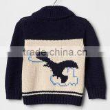 Baby Full Zip Latest Fashion Bird Shawl Cardigan thumbnail-2