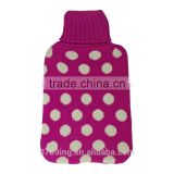 hand warmer with knitted cover hot water bottle with knitted cover