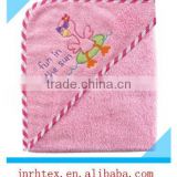 Eco-friendly100%Cotton terry embroidered hooded baby towels