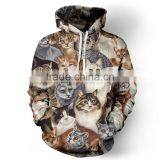 Wholesale Men's 100% Polyester Custom Your Own Design 3D Printed Sublimation Hoodie thumbnail-2