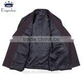 2016 New Arrival Suit Men Vertical Stripe Pattern Slim Fit Black Men's Suit thumbnail-4