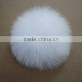 Myfur Genuine Pure White Soft Fox Fur Bobble Bag Charm Animal Fur Aceessory thumbnail-1